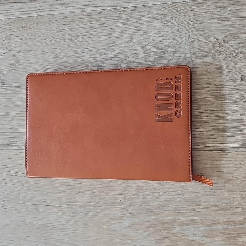 NWOT Knob Creek Brown Faux Leather Notebook